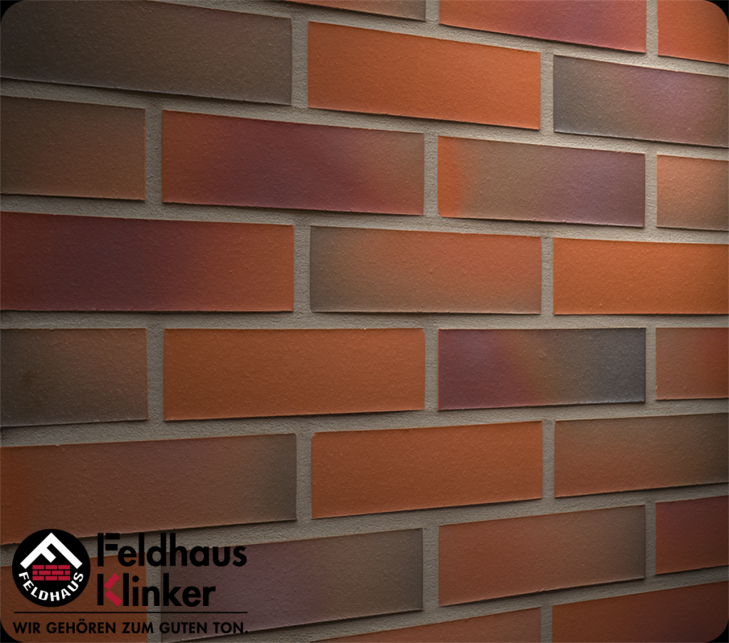 Фасадная плитка ручной формовки Feldhaus Klinker R489 galena terreno rosato NF14, 240*14*71 мм